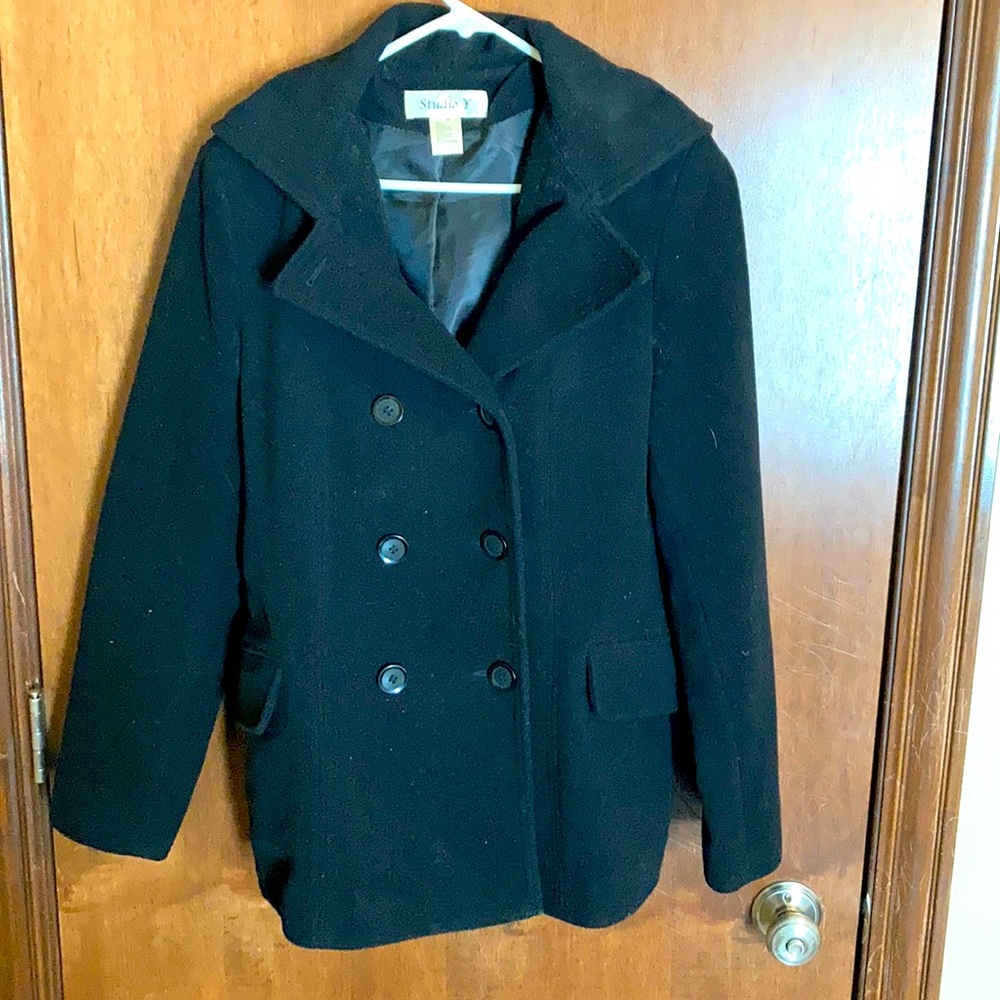 Women’s hooded pea coat